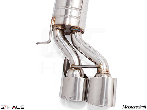 Premium exhaust system for Mercedes-Benz W219 CLS-Class CLS55 AMG V8 Kompressor, featuring polished stainless steel construction.