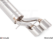 Premium stainless steel exhaust system for Mercedes-Benz W219 CLS63 AMG V8, featuring dual tips and sleek design.