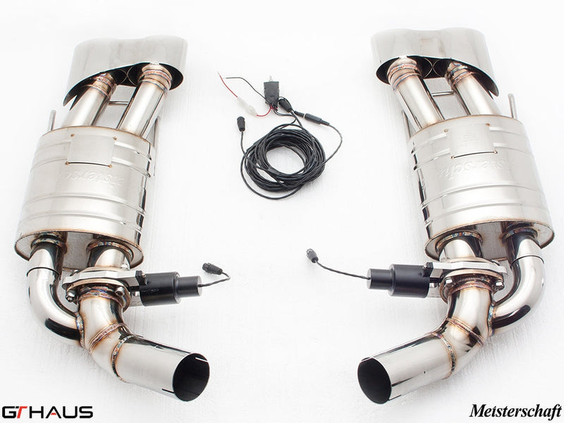 Premium exhaust system for Mercedes-Benz W221 S-Class S600 V12, featuring stainless steel construction and electronic valve control.