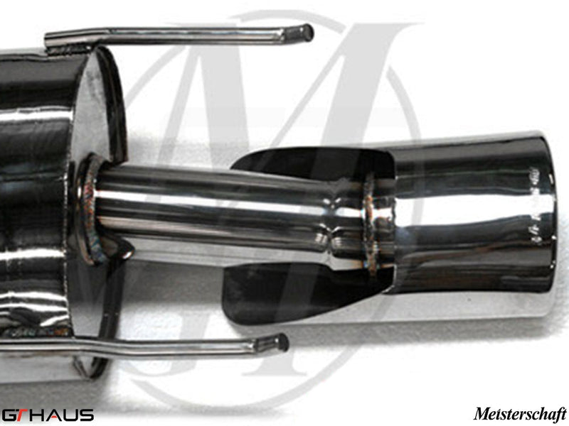 Premium exhaust tip for Mercedes-Benz W221 S-Class S600 V12, showcasing polished stainless steel design and craftsmanship.