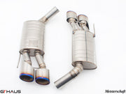 Premium stainless steel exhaust system for Mercedes-Benz W221 S-Class S600 V12, featuring dual tips and superior craftsmanship.