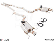 Premium performance exhaust system for 2011-2013 Mercedes-Benz W221 S-Class S600 V12, featuring stainless steel construction.