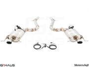 Premium exhaust system for 2011-2013 Mercedes-Benz W221 S-Class S600 V12, featuring electronic valve control and stainless steel construction.
