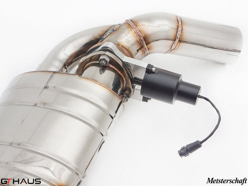 Premium exhaust system for Mercedes-Benz W221 S-Class S63 V8 Bi-turbo, featuring electronic valve control and stainless steel construction.