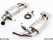 Premium exhaust system for Mercedes-Benz W221 S-Class S63 V8 Bi-turbo, featuring stainless steel construction and electronic valve control.