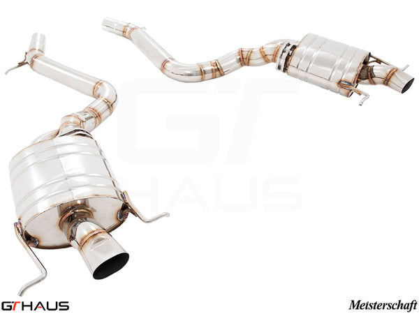 Premium performance exhaust system for Mercedes-Benz W222 S-Class Sedan S550/560, featuring stainless steel construction.