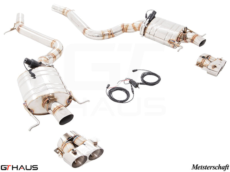 Premium exhaust system for Mercedes-Benz W222 S-Class Sedan S600/S650, featuring stainless steel construction and electronic valve control.