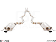 Premium exhaust system for Mercedes-Benz W222 S-Class Sedan S600/S650, featuring dual tips and high-quality stainless steel.