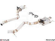 Premium performance exhaust system for Mercedes-Benz W222 S-Class Sedan S600/S650, featuring stainless steel construction and electronic valve control.