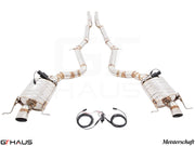 Premium exhaust system for Mercedes-Benz W222 S-Class Sedan S63, featuring stainless steel construction and electronic valve control.