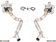 Premium stainless steel exhaust system for Mercedes-Benz W222 S-Class Sedan S63, featuring electronic valve control.