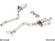 Premium performance exhaust system for Mercedes-Benz W222 S-Class Sedan S63, featuring stainless steel construction and electronic valve control.
