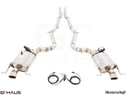 Premium performance exhaust system for Mercedes-Benz W222 S-Class Sedan S65, featuring stainless steel construction and electronic valve control.