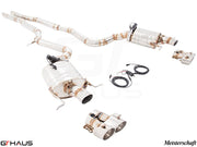 Premium exhaust system for Mercedes-Benz W222 S-Class Sedan S65, featuring stainless steel construction and electronic valve control.