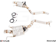 Premium performance exhaust system for Mercedes-Benz W222 S-Class Sedan S65, featuring stainless steel construction and electronic valve control.