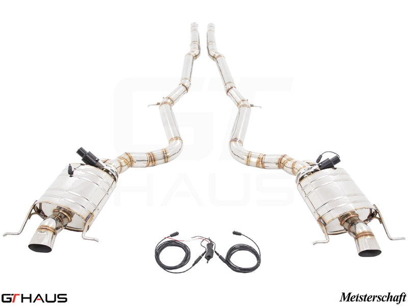 Premium exhaust system for Mercedes-Benz W222 S-Class Sedan S65, featuring stainless steel construction and electronic valve control.
