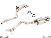 Premium exhaust system for Mercedes-Benz W222 S-Class Sedan S65, featuring stainless steel construction and electronic valve control.