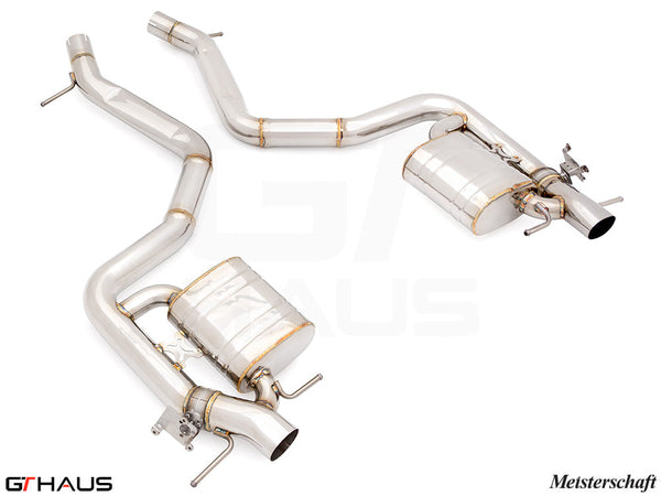 Premium exhaust system for 2021+ Mercedes-Benz W223 S580, featuring stainless steel construction and enhanced performance.