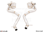 Premium performance exhaust system for the 2024+ Mercedes-Benz W223 S63E AMG Hybrid, featuring stainless steel construction.
