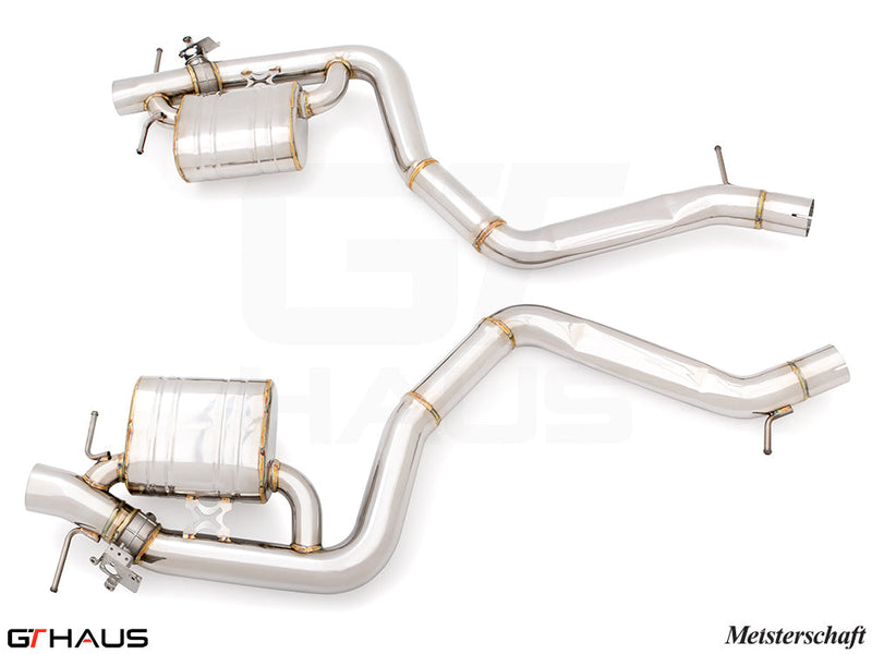 Premium exhaust system for 2024+ Mercedes-Benz W223 S63E AMG Hybrid, featuring stainless steel construction and advanced design.