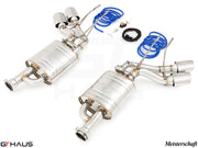 Premium exhaust system for Mercedes-Benz W463 G-Class G500/550 AMG 4x4 Special Edition, featuring stainless steel construction and electronic valve control.