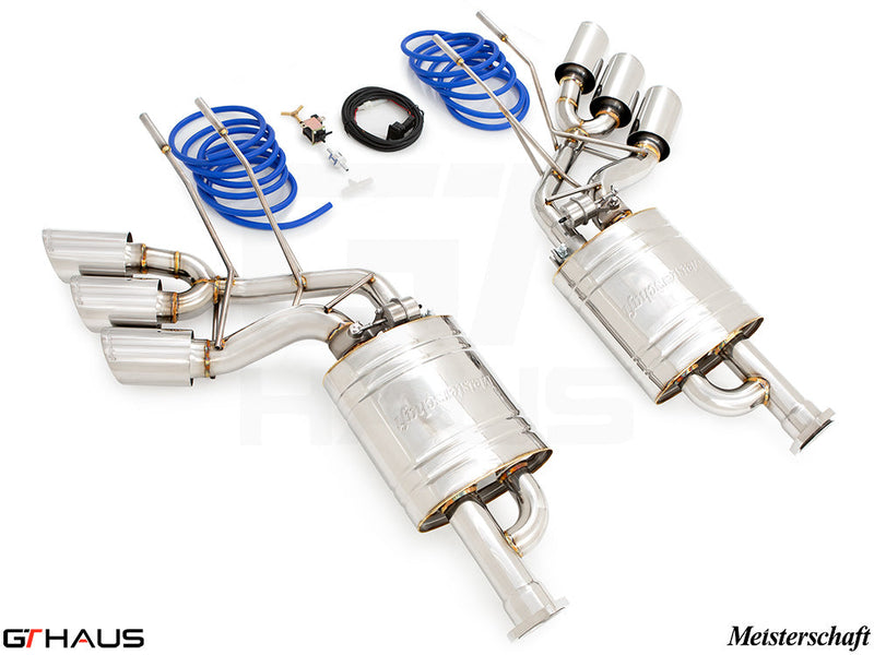 Premium exhaust system for Mercedes-Benz W463 G-Class G500/550 AMG 4x4 Special Edition, featuring stainless steel construction.
