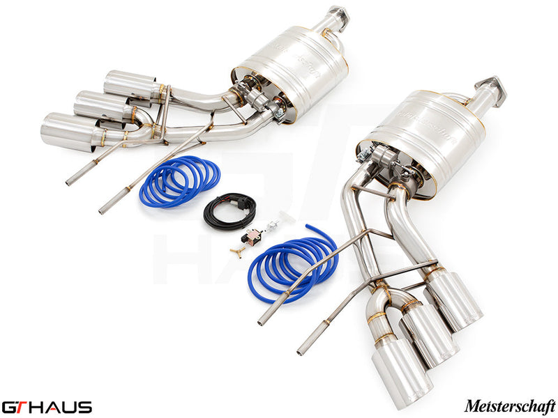 Premium exhaust system for Mercedes-Benz W463 G-Class G500/550 AMG 4x4 Special Edition, featuring stainless steel construction.