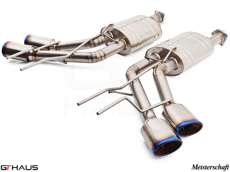 Premium exhaust system for Mercedes-Benz W463 G-Class G500/550 AMG 4x4 Special Edition, featuring stainless steel construction and dual tips.