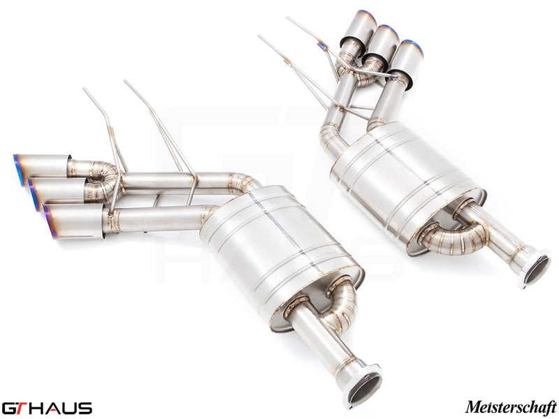 Premium exhaust system for Mercedes-Benz W463 G-Class G500/550 AMG 4x4 Special Edition, featuring stainless steel construction.