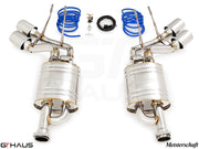 Premium performance exhaust system for Mercedes-Benz W463 G-Class G500/550 V8 turbo, featuring stainless steel construction.
