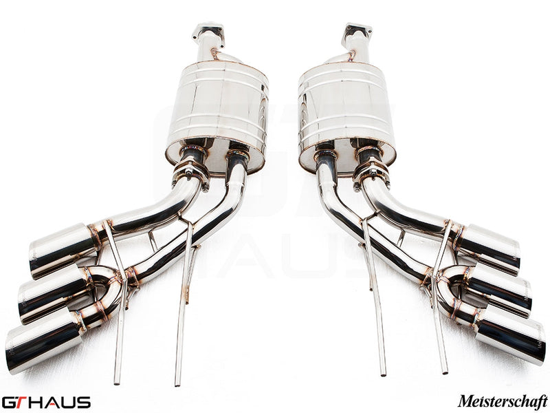 Premium exhaust system for Mercedes-Benz W463 G-Class G500/550, featuring dual tips and high-performance design.