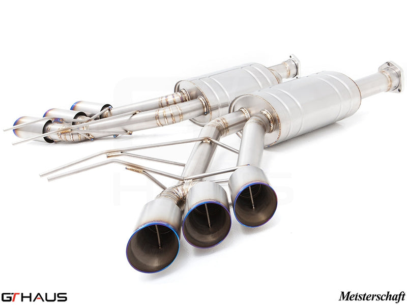 Premium stainless steel exhaust system for Mercedes-Benz W463 G-Class G500/550 V8 turbo, enhancing performance and sound.