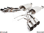 Premium exhaust system for Mercedes-Benz W463 G-Class G55 AMG, featuring polished stainless steel and quad tips.