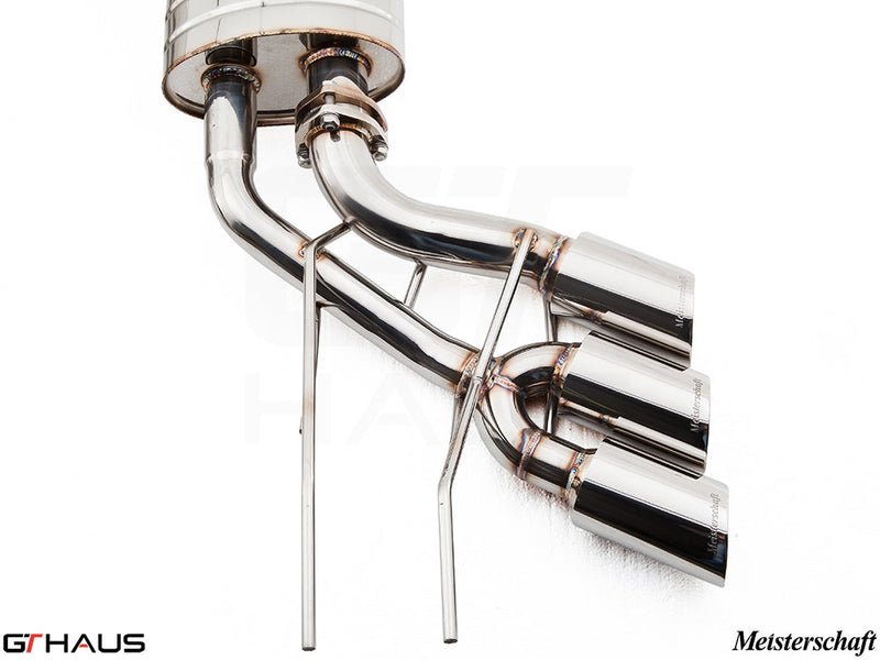 Premium stainless steel exhaust system for Mercedes-Benz W463 G-Class G55 AMG, featuring a sleek design and performance enhancement.