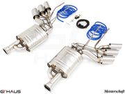 Premium exhaust system for Mercedes-Benz W463 G-Class G63 AMG featuring stainless steel construction and electronic valve control.
