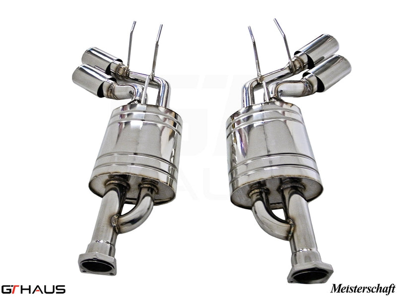 Premium exhaust system for Mercedes-Benz W463 G-Class G63 AMG featuring stainless steel construction and dual tips.