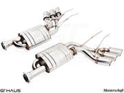 Premium exhaust system for Mercedes-Benz W463 G-Class G63 AMG featuring dual tips and high-performance design.