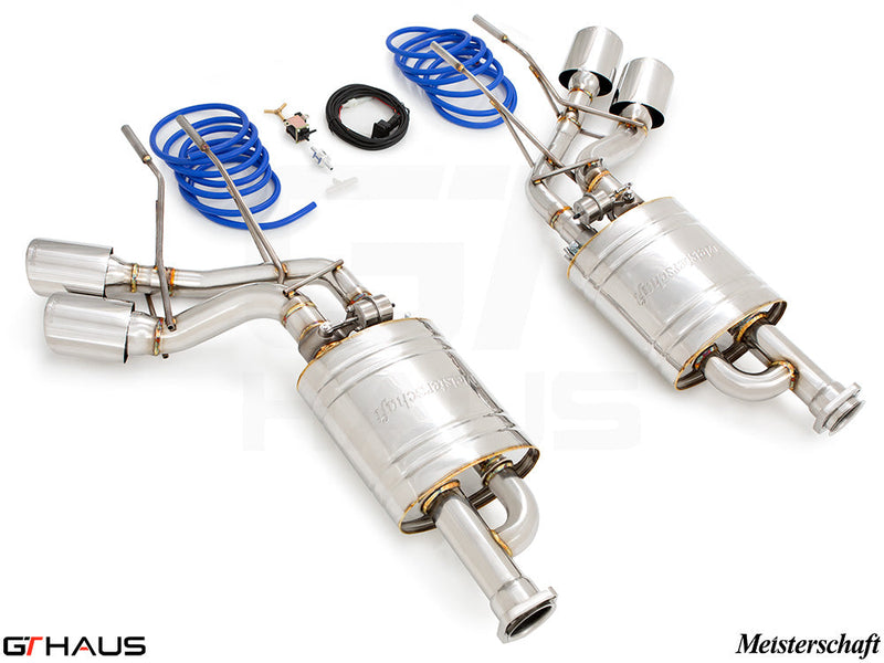 Premium exhaust system for Mercedes-Benz W463 G-Class G65 AMG featuring stainless steel construction and dual tips.