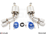Premium exhaust system for Mercedes-Benz W463 G-Class G65 AMG, featuring dual tips and electronic valve control.