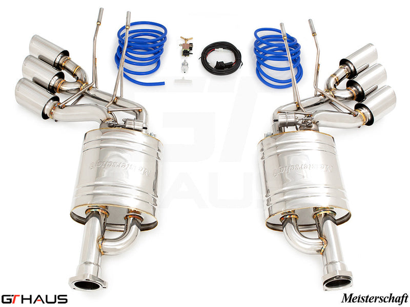 Premium performance exhaust system for Mercedes-Benz W463 G-Class G65 AMG featuring stainless steel construction and valve control.