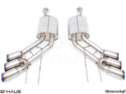 Premium exhaust system for Mercedes-Benz W463 G-Class G65 AMG, featuring dual tips and stainless steel construction.