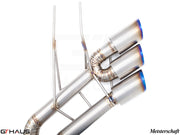 Premium exhaust system for Mercedes-Benz W463 G-Class G65 AMG featuring stainless steel tips and advanced design.