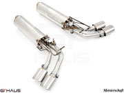 Premium exhaust system for Mercedes-Benz W463 G-Class G500/550 (2019+) featuring stainless steel construction and electronic valve control.