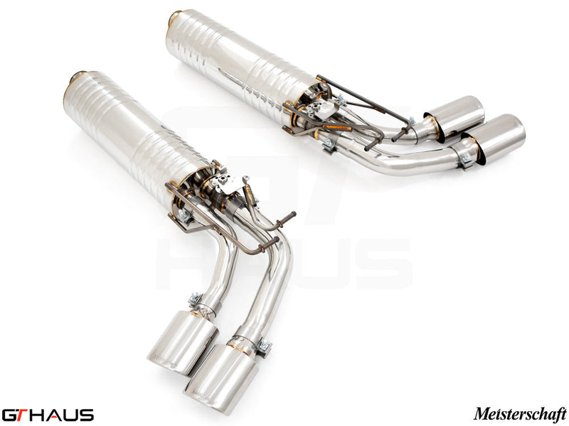 Premium exhaust system for Mercedes-Benz W463 G-Class G500/550 (2019+) featuring stainless steel construction and electronic valve control.