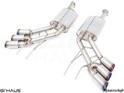 Premium exhaust system for 2019+ Mercedes-Benz W463 G-Class G500/550 with V8 turbo, featuring stainless steel construction.