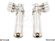 Premium exhaust system for Mercedes-Benz W463 G-Class G63 AMG featuring dual tips and advanced valve control.