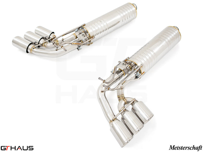 Premium exhaust system for 2019+ Mercedes-Benz G63 AMG, featuring stainless steel construction and enhanced performance.