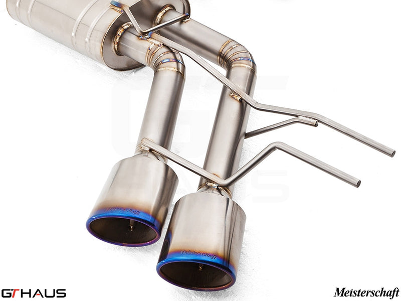 Premium stainless steel exhaust system for Mercedes-Benz W463 G-Class G63 AMG, featuring dual tips and advanced design.