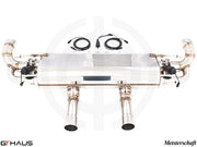 Premium performance exhaust system for 2016-2019 Mercedes-Benz GLS550, featuring stainless steel construction and electronic valve control.