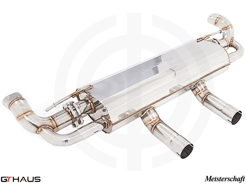 Premium Meisterschaft exhaust system for 2016-2019 Mercedes-Benz GLS550 V8 Bi-Turbo, featuring stainless steel construction.